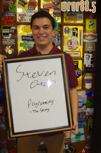 Steven (Sting Programming) in front of the Sticker Door