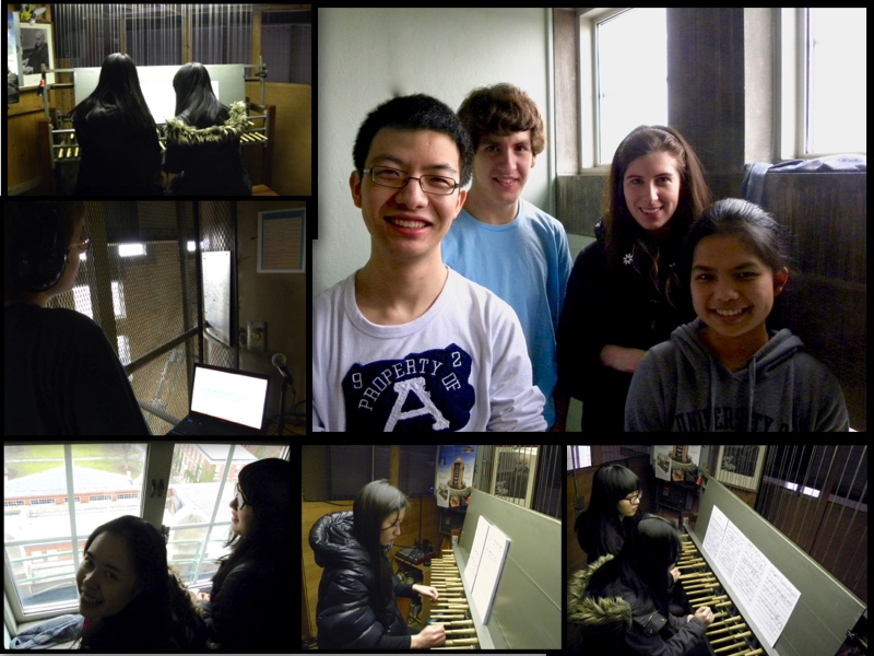 Students playing the Carillon